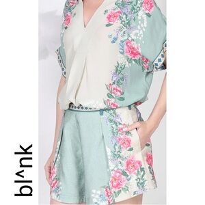 Bl^nk Women’s Floral High Waisted Shorts Size L